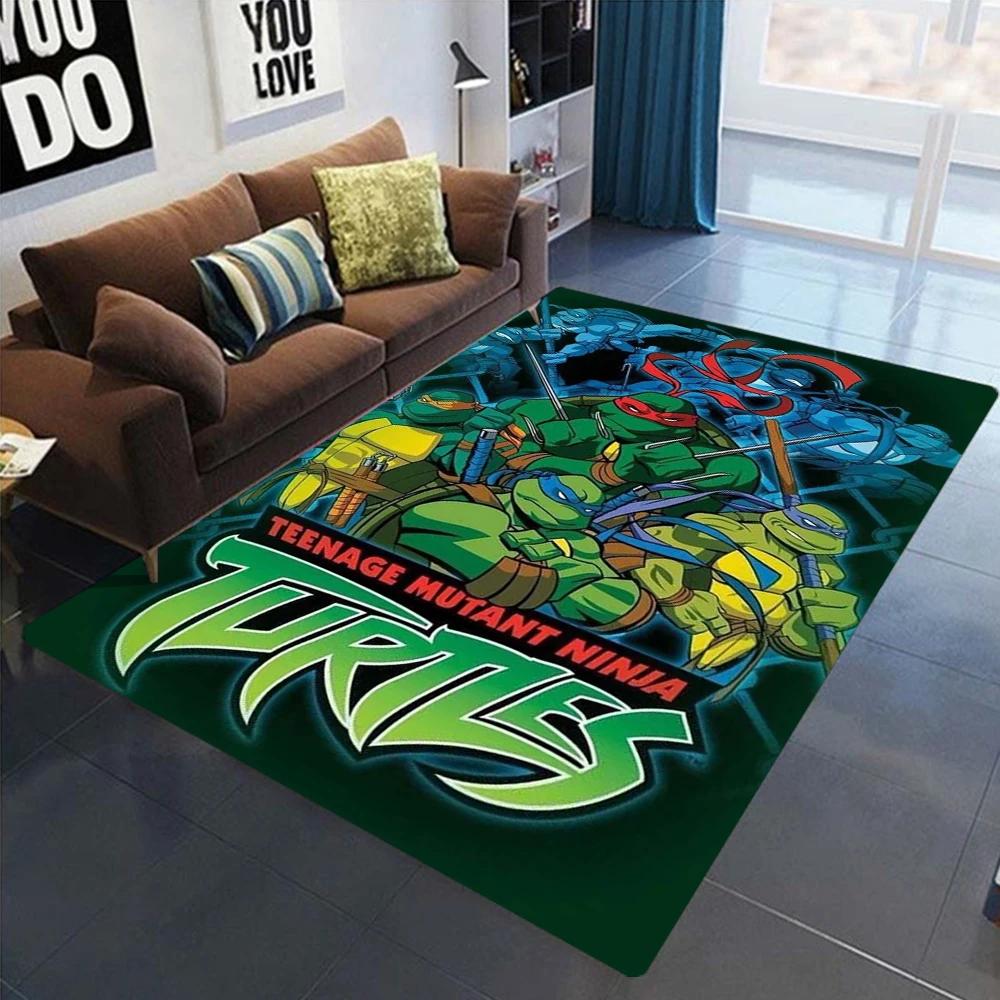 

Cartoon Turtle Game Anime-TMNT Carpet for Living Room Sofa Decor Rug Man s Cave Bedroom Bedside Rug Game Room Floor Mat 50X80CM