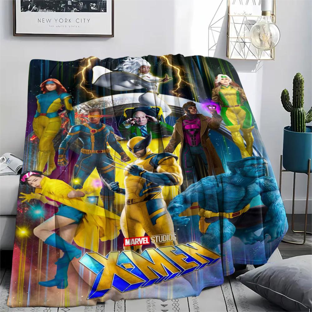 Xmen Superhero Team Graphic Blanket Sofa Blanket Camping Trip Sheet Air Conditioning Blanket Outdoor Plush Blanket
