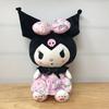 Adorable 20cm Kuromi Character Stuffed Animal With Floral Dress For Anime Fans