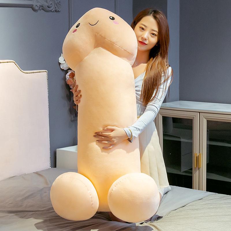 Legrační plyšová hračka na penis 30cm-100cm simulace vycpaná panenka Soft Dick Polštář na penis v reálném životě Roztomilá sexy hračka Zajímavý dárek
