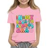 Children's Casual and Fashionable Round-Neck Printed Short-Sleeve Top for Back-to-School