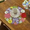 Easter Meal Mat Home Party Floral Pattern Decorative Coaster Ornament Table Mat Placemats Slip-resistant Decorations