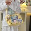 Women's High-capacity Mailman Bag Versatile Simple Transparent Shoulder Bag Messenger Bag Student Class Crossbody Bag Daily Commuting Bag Tote Bag