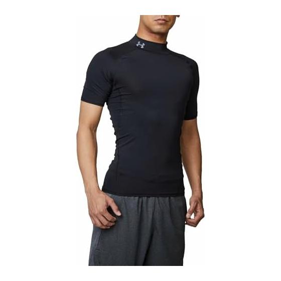 Under Armor Training Baselayer UA Heat Gear Armor Short Sleeve Mock Shirt Men s