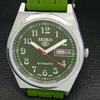 REFURBISHED VINTAGE SEIKO 5 AUTOMATIC JAPAN MENS GREEN DIAL WATCH a435125-2 R122-a435125