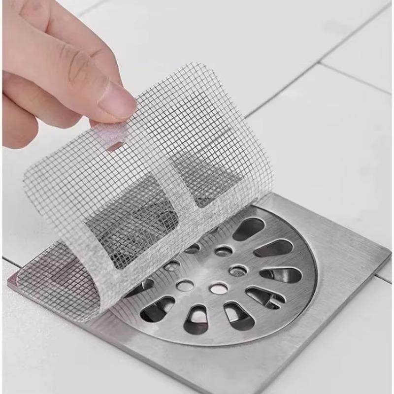 30 Pcs Disposable Mesh Anti-blocking Filter Floor Drains Sticker Shower Cover Kitchen Bathroom Sink Strainer Stopper Wholesale