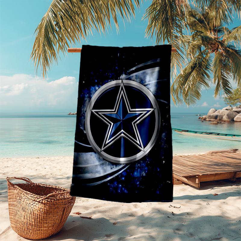 1pc Dallas Cowboys Beach Towel, Comfortable and Thick, and Swimming/Bath/Picnic/Camping Towel, Suitable for Seaside Beaches