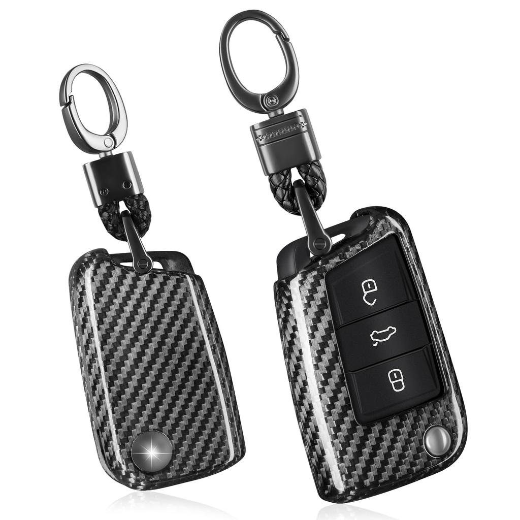 T-carbon Golf 7 Nøkkelveske, Volkswagen Nøkkeldeksel, Golf 7, Mk7, Polo, Passat, Jetta,
