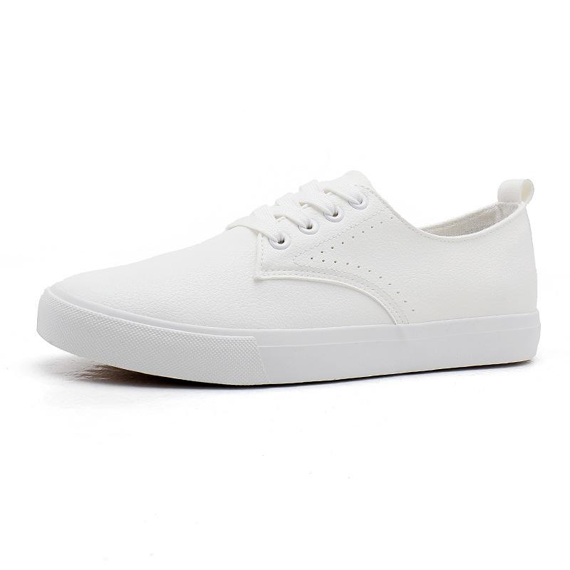 Spring and Autumn Casual Little White Shoes Men's Flat-soled Small Board Shoes Size 45 Blue Go to work Driving off