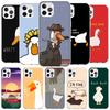Cartoon Cute Goose Game Cover Phone Case For iPhone 16 17 Air 15 14 Pro Max 16E Phone Case 13 Mini 12 11 7 SE 8 Print Pattern Fi