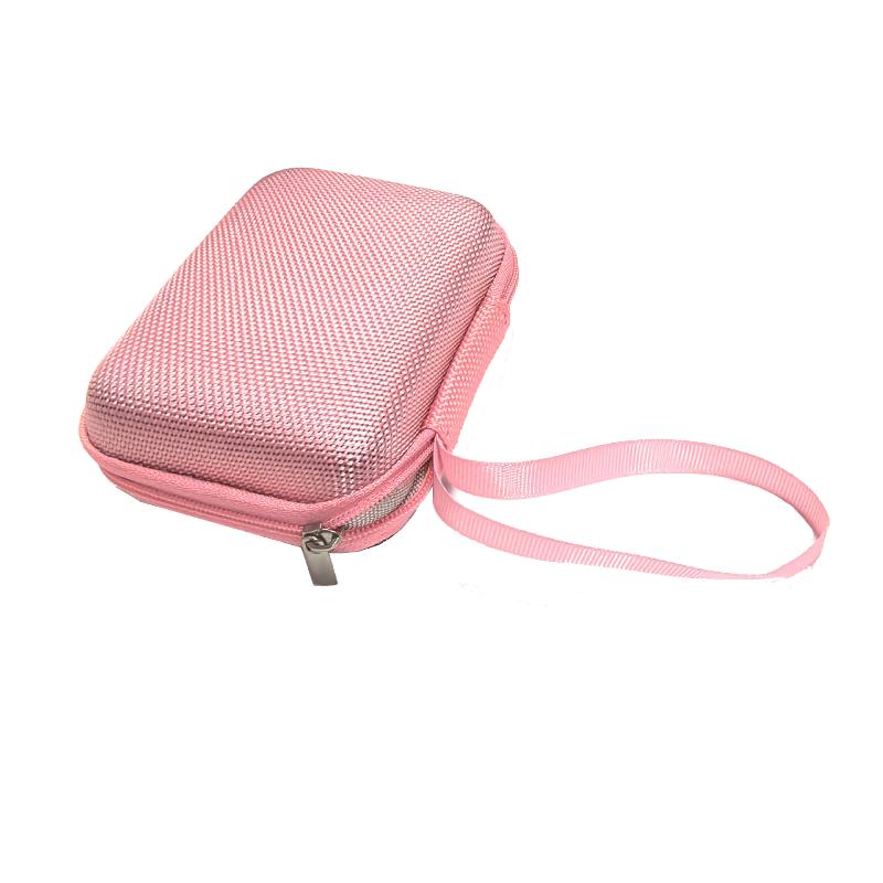 

Nylon + EVA Hard Shell Digital Camera Case Small Travel Cameras Storage Holder For Accessories SD Card CCD Card розовый
