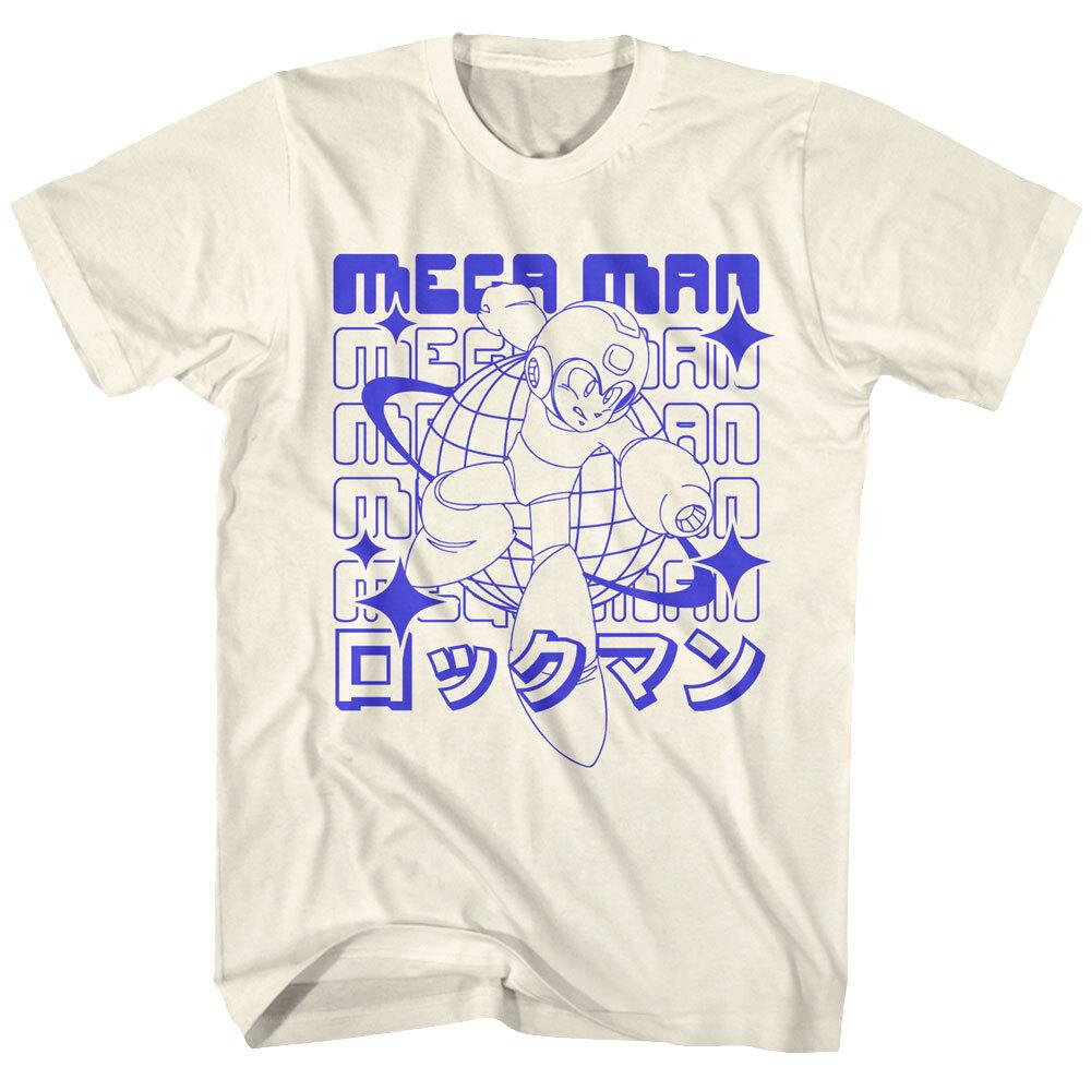 Mega Man Outline Name Repeat 80 Video Game Men T Shirt Gamer Merch XL