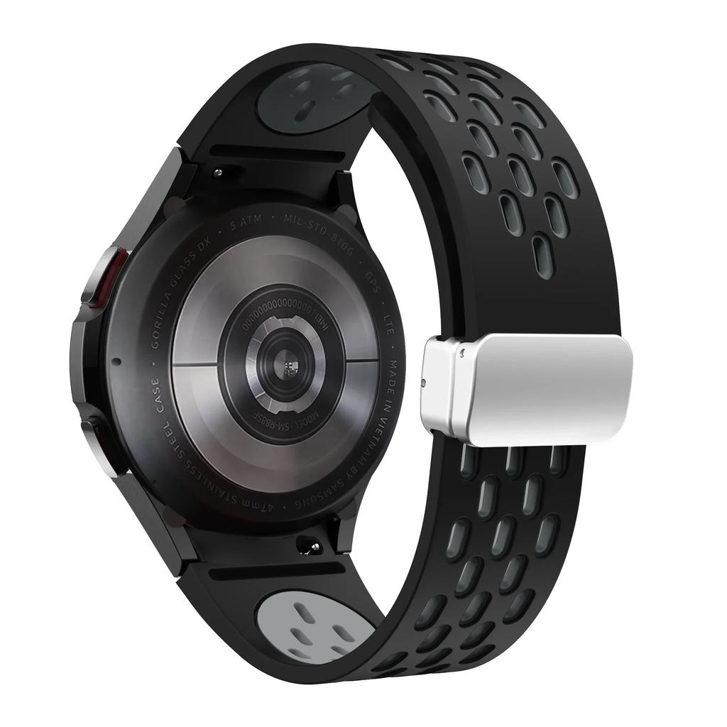 Silicone Strap for Samsung Galaxy Watch 7 6 5 4 40mm 44mm 5Pro 45mm Magnetic Buckle No Gaps Band 6 Classic 43mm 47mm 42 Bracelet