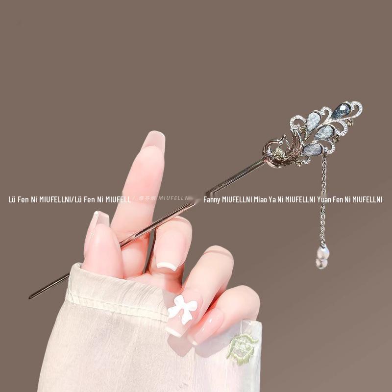 Vintage Chinese Style Hairpin for Updos - Elegant Retro Hair Stick with Tassel for Qipao