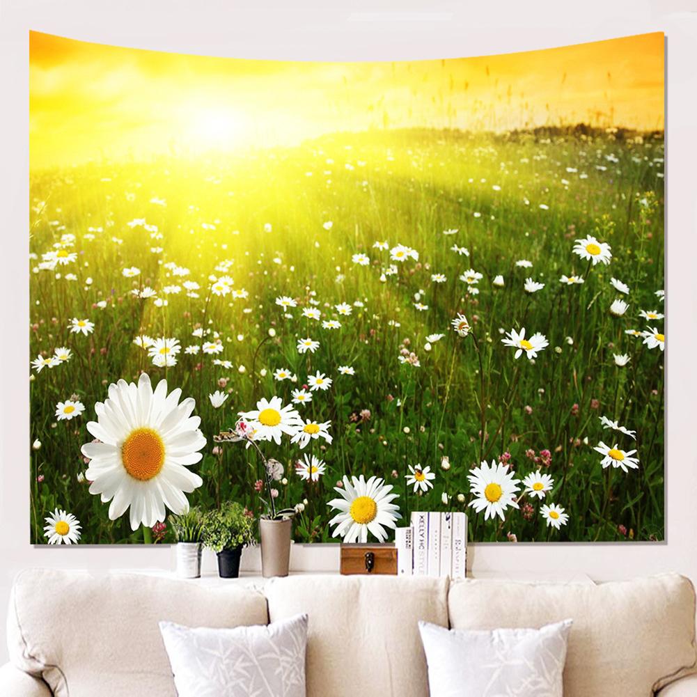 Flowers Tapestry 3d Colorful Plant Printing Background Painting Cloth Wall Fresh Vibrant Living Rooms Decoration Blanket
