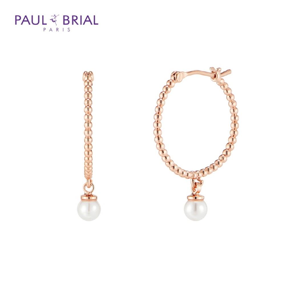 

PAULBRIAL [SILVER] PYSE0052 (PG) Pearl Bubble Hoop Earrings