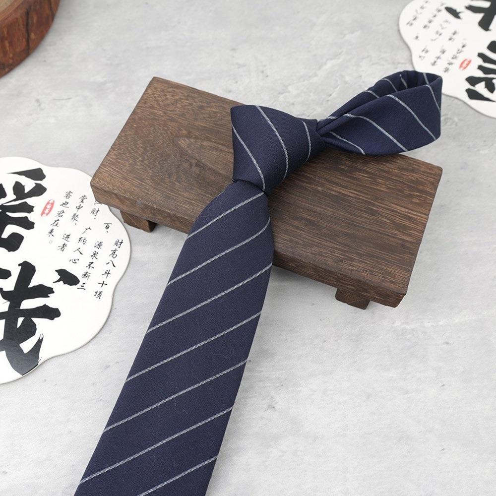 Luxury Stripes Mens Tie Woven Soft Cotton Necktie Classic Cravat Gift