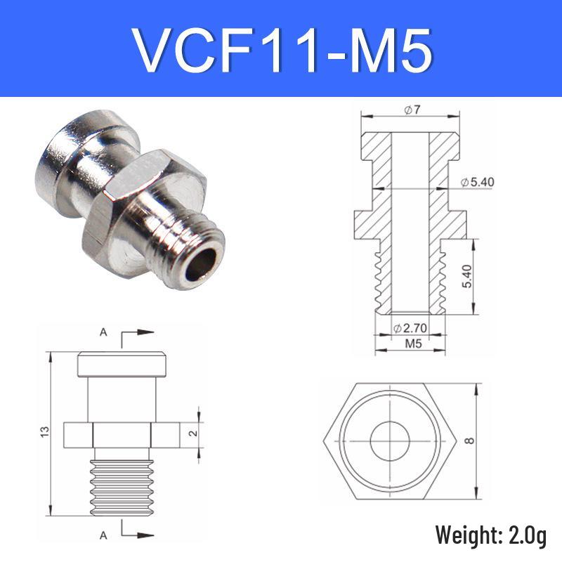 Vacuum Suction Cup Connector VM-G1 Threaded Barb Pneumatic Nozzle Adapter