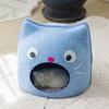 Cute Felt Cat Shape Bed Cats Semi Enclosed House for Cats Cartoon Sturdy and Non Collapsing Puppy Kitten Bed Pet Supplies Gifts
