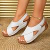 Fashion Ladies Shoes 2025 Summer Outdoor Casual Women's Sandals Open Toe Plus Size Daily Light Comfortable Beach Platform Wedge Sandals