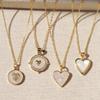 Gold-Plated Copper Heart Pendant Necklace - Elegant & Simple Design
