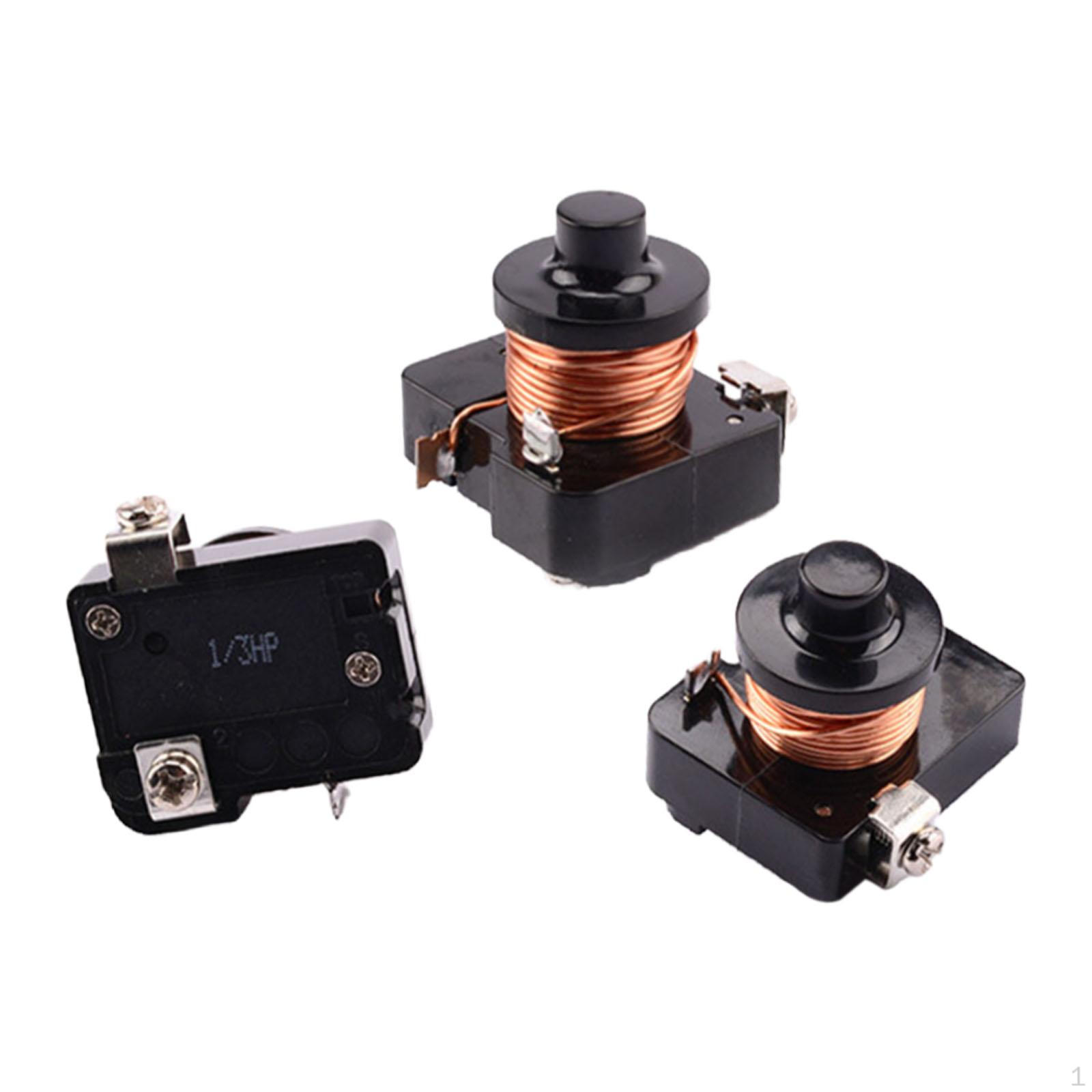 

3 шт. Реле котушки компресора Стартер 1/2HP Аксесуари для встановлення Запасні частини Технічне обслуговування 1 3HP 250W