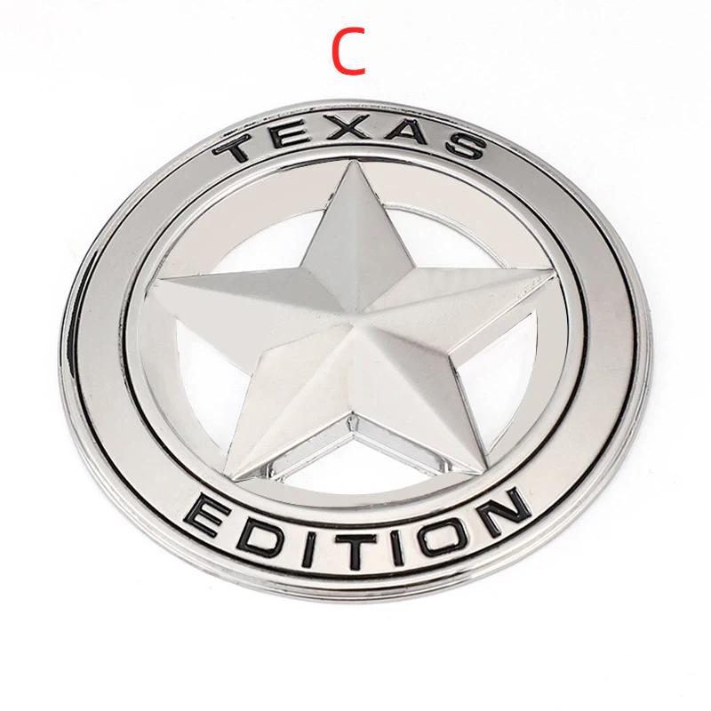 3D TEXAS EDITION Metal Car Sticker Star Logo Emblem Badge Car Styling Side Tail Sticker for Wr/angler Libe/rty Gra/nd C/herokee