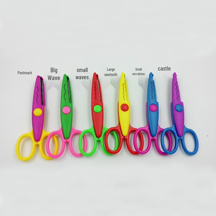Children's Safety Scalloped Craft Scissors for DIY Scrapbooking and Art, Ages 3-6