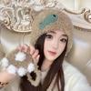 Cute Cat Claw Plush Hat for Women's Ear Protection Lei Feng Hat Knitted Cartoon Riding Warm Versatile Bag Head Hat Men