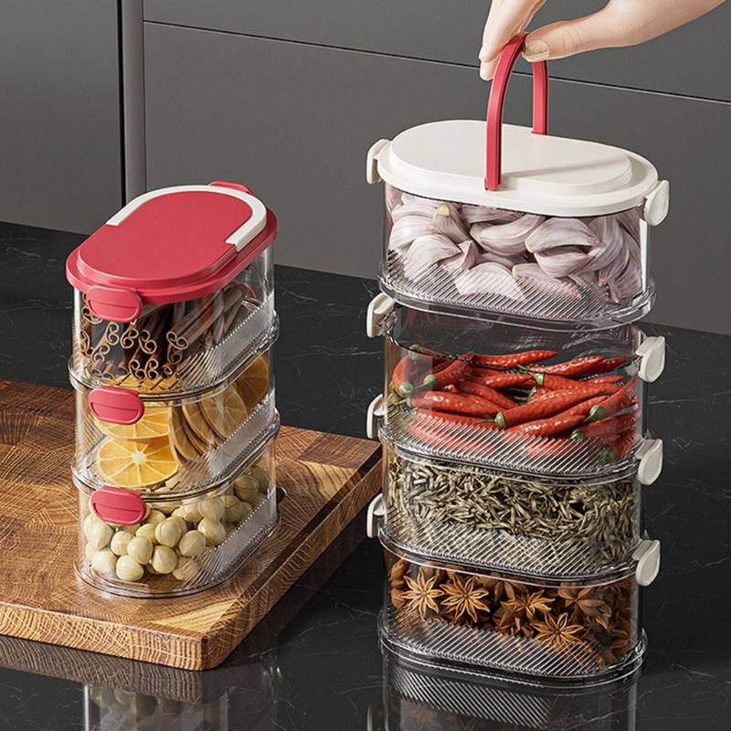Clear Plastic Kitchen Storage Box With Clear View For Easy Access Modularized Stackable Designs To Saving Space Organize Efficiently