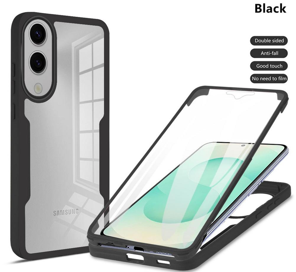 

Чехол с полной защитой для Samsung S25 Edge S25 Ultra Galaxy S24 Ultra S23 FE S22 Plus S21 Двойная защита щит Полное покрытие Galaxy S25 Edge чёрный