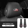 Cydf9 2Pc Car Styling Neck Pillowcase Leather Headrest Storage Cover For FR Ibiza Altea Leon Cupra Alhambra Arosa Car Accessories