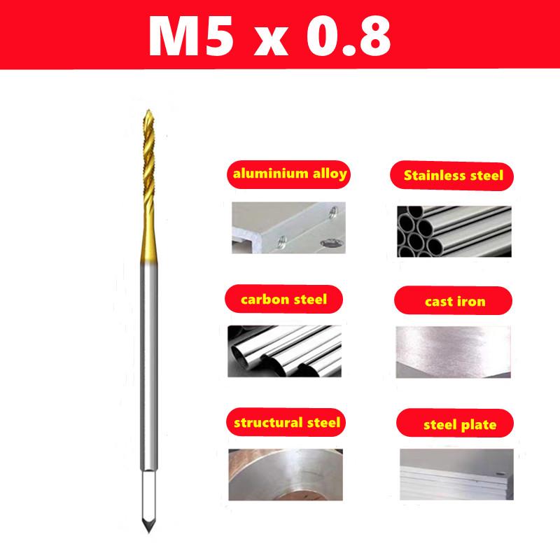 1pcs spiral groove machine tapM2-M36 HSS titanium coating , used for stainless steel internal thread tapping and drilling tools