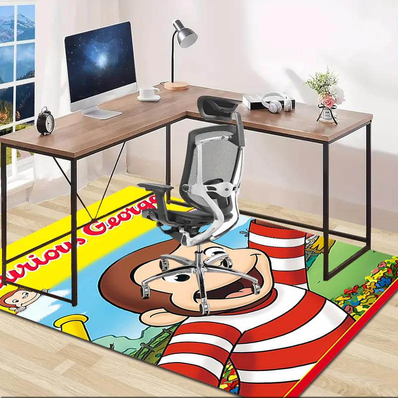 1pc Curious George (6) Design Area Rug - Non-Slip, Soft & Cozy Floor Mat for Living Room, Bedroom, Office - Indoor/Outdoor Decorative Carpet