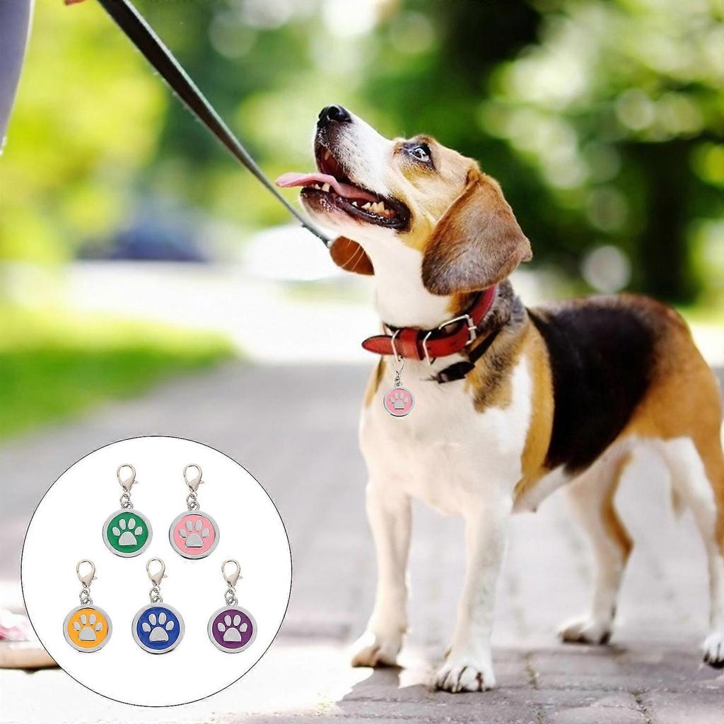 Dog Collar Pendant Durable Pet Tag for 5Pcs Adorable Dog Id Tags