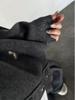 High-Quality Gray Pure Wool Women's Short Loose Knit Baseball Jacket Sweater for Autumn/Winter