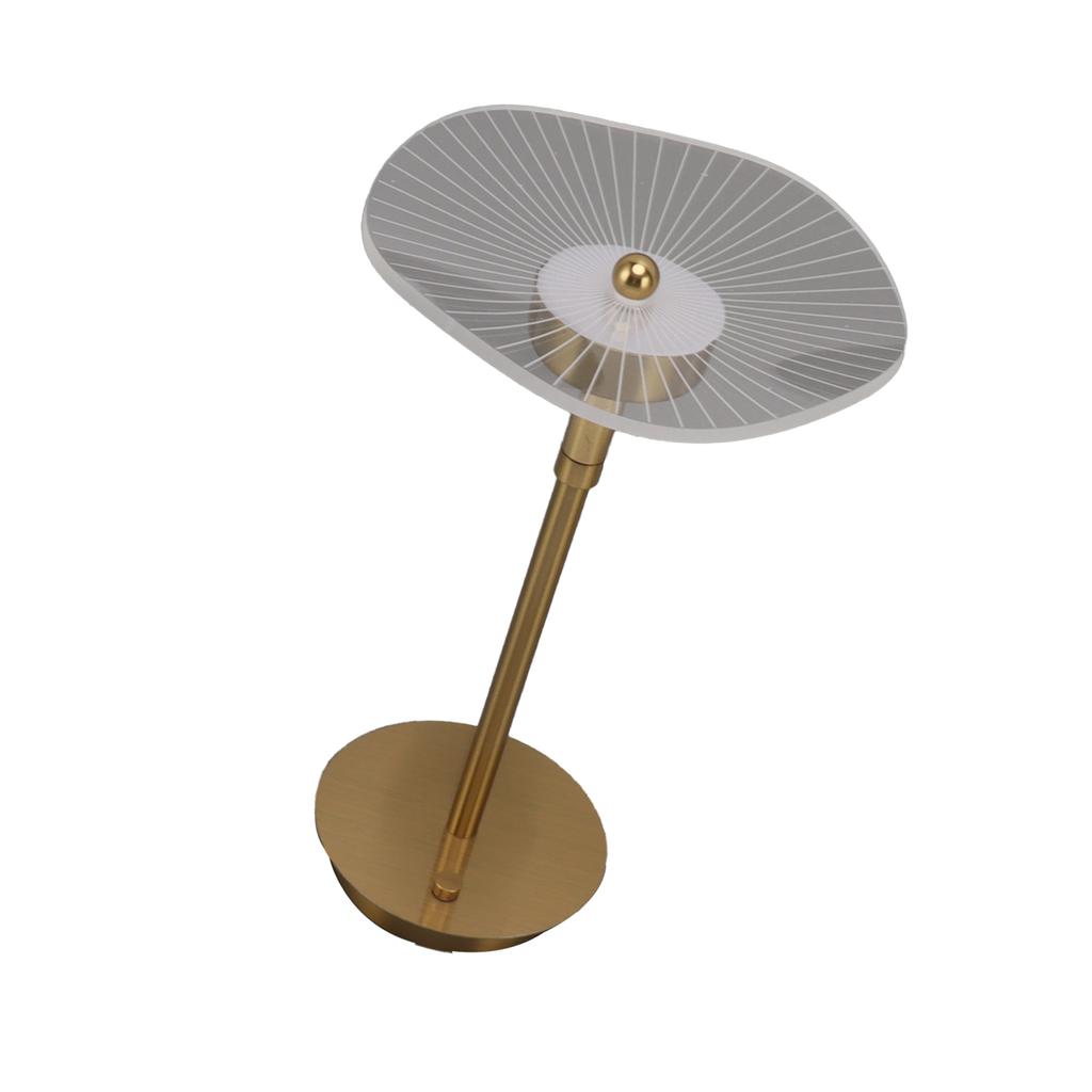 Luminária de Mesa com Toque, Luminária de Mesa com Intensidade Ajustável Contínua, Recarregável por USB, Luz Noturna com 3 Modos de Cor, Cor Cobre
