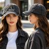 Embroidery Pattern Baseball Hat, Adjustable Back Buckle Retro Distressed Style Baseball Cap, Washed Cotton Fabric Outdoor Sunshade Cap