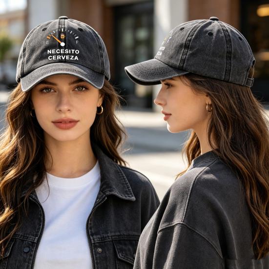 Embroidery Pattern Baseball Hat, Adjustable Back Buckle Retro Distressed Style Baseball Cap, Washed Cotton Fabric Outdoor Sunshade Cap
