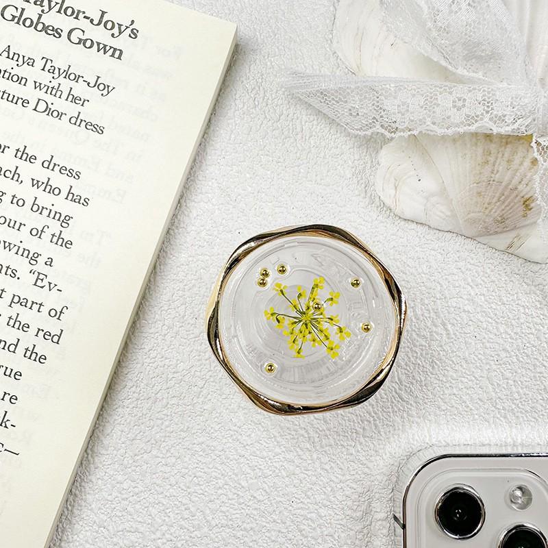 

Mobile Phone Airbag Holder Small Fresh Instagram Style Flower Metal Ring Back Sticker Expandable Desktop Drama Watching Tool