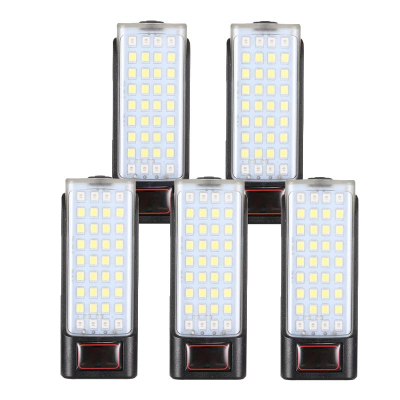 LED Flashlight Red+White Light Work Light Rechargeable Waterproof Keychain Light Camping Lamp Easy To Carry Multiple Lighting Modes