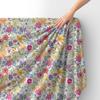 Royal Samt Stoff Polyester Zum Nähen - Motiv Feld Von Blumen