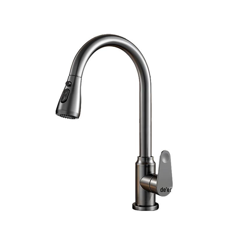 Del Stainless Steel Pull-Out Kitchen Faucet