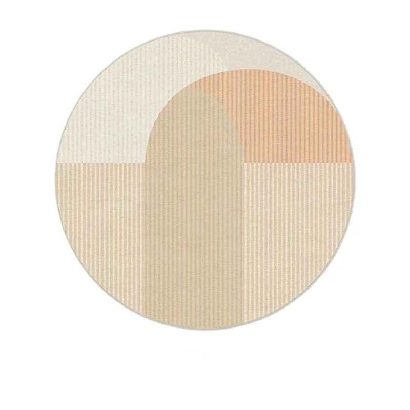 Round Living Room Carpet Large Striped Carpets for Bedroom Rug Bedside Floor Mat Modern Creative Minimalism Home Decoration Rugs
