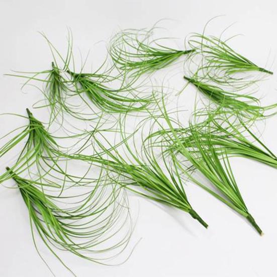 2Pcs Simulated Plants Fake Grass for Handicrafts Artificial Green Plant Stems Realistic Decoration for Home Office Weddings Parties Indoor Outdoor