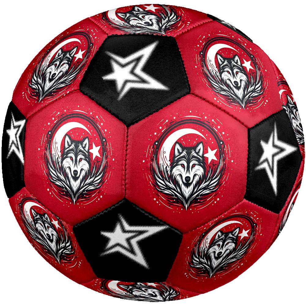 1PC Wolf Moon Star Art Symbol Soccer Ball Size 5 Football Machine Sewn Indoor/Outdoor Universal Football Gift W10