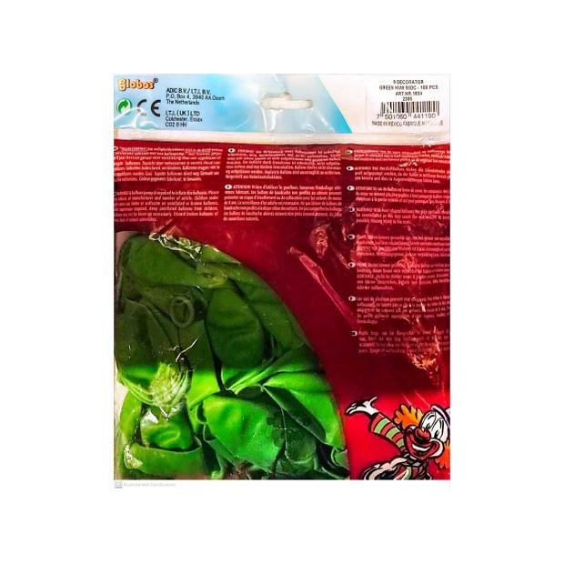 Globos Latex Plain Balloons (Pack of 100)