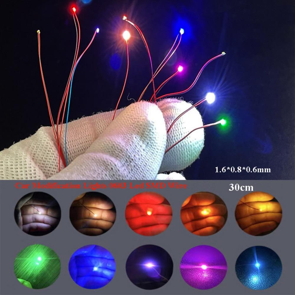 5pcs 0603 Figurines Building Blocks Wires DIY Materials Led SMD Wires  For Model Train