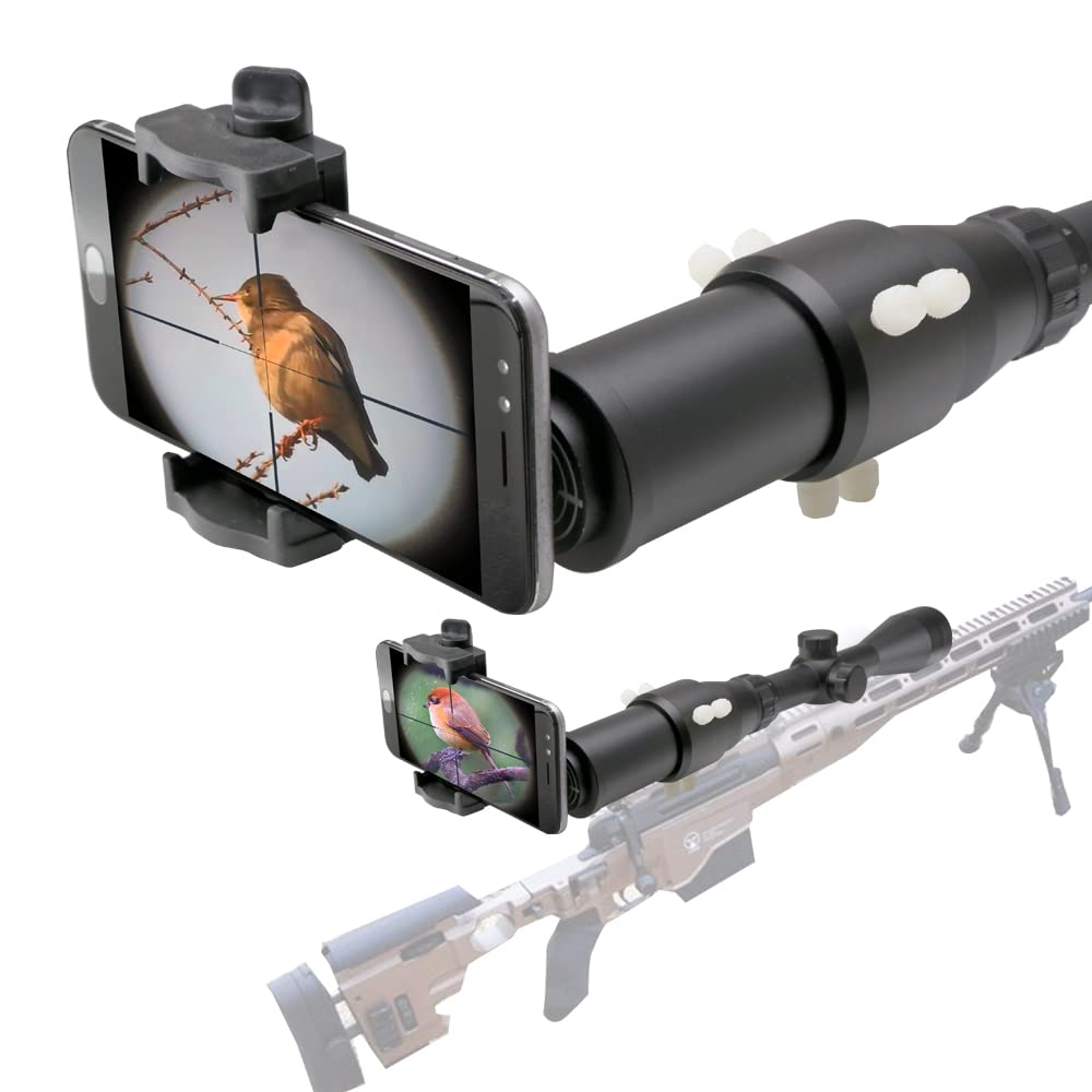 ANQILAFU Rifle Scope Mount Camera Adapter - Smartphone Camera Adapter for Hunting Training