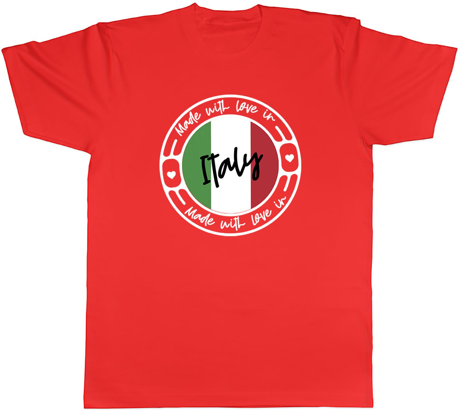 Made With Love In Italy Mens Unisex TShirt Tee S